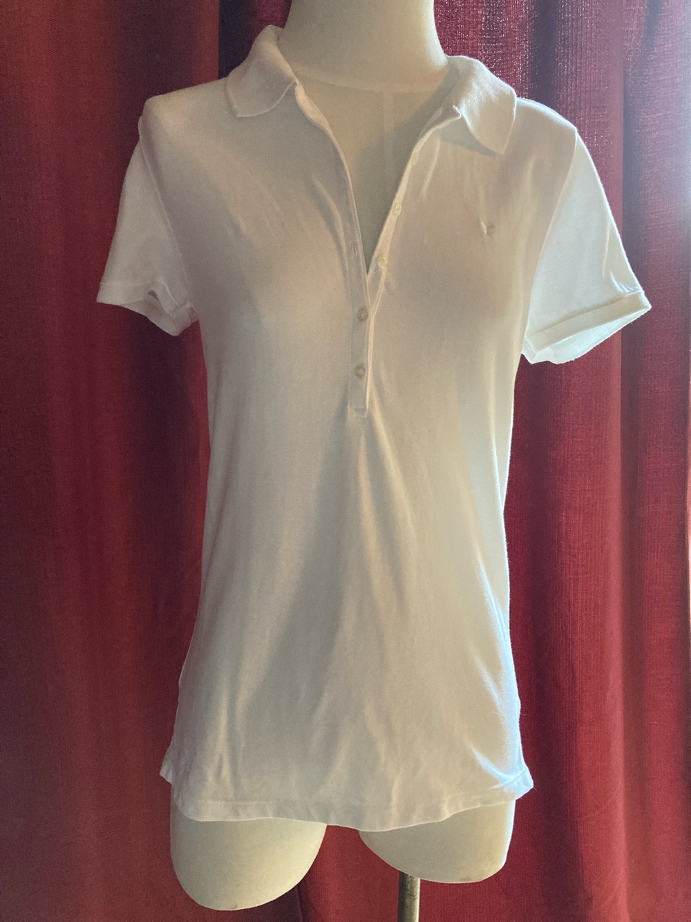 Aeropostale Classic White Short-Sleeve Polo Top, NWOT